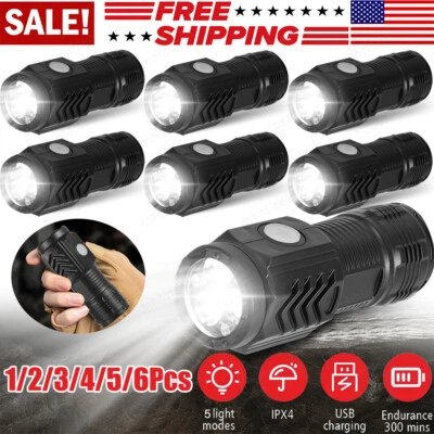 Mini Flash Super Power Flashlight, Super Bright Pocket Light with Pocket Clip