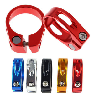 BIKE SEAT POST CLAMP LIGHTWEIGHT ALLOY 31.8mm 34.9mm MTB ROAD BICYCLE UK SELLER