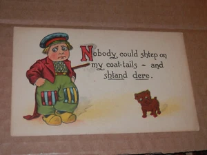 NIÑOS HOLANDESES - POSTAL DE 1910 SIN USAR - NADIE PODRÍA PONERSE MI ABRIGO-COLAS - Imagen 1 de 2