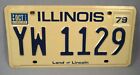 1979 Illinois License Plate No. YW 1129.