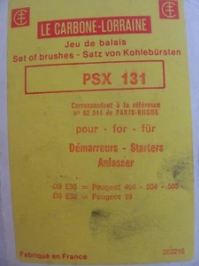 Jeu de balais pour démarreur PARIS - RHÔNE pour PEUGEOT 404, 504, 505 et J9 - Photo 1/2