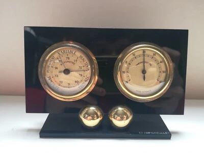 Ancien baromètre thermomètre publicitaire bières Champigneulles Art Déco Laiton - Photo 1/4