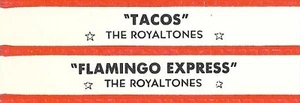 Jukebox Titelstreifen - Die Royaltones: ""Tacos""/Flamingo Express"" '60 Version 2 - Bild 1 von 1