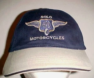 HPD Solo Motorcycles Logo Adult Unisex Blue Khaki Cap One Size New - Picture 1 of 2