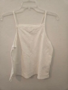 Madewell Size XS Seersucker Apron Tank Top Ivory - Picture 1 of 2