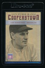 LEO DUROCHER 2015 PANINI ETCHED IN COOPERSTOWN HOLO GOLD 4/5 BROOKLYN DODGERS