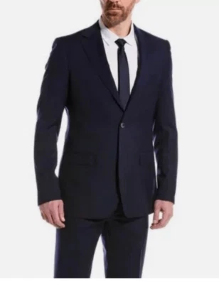 Blazer Zanetti Hecho en Italia Negro 2 Botones 80% Lana Nuevo Sin Etiquetas Talla 46 Largo Foto 1 de 4