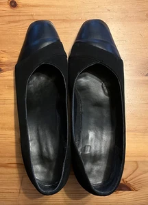 Zapatos de salón de mujer de cuero auténtico talla 40 negros - Imagen 1 de 6