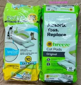 Purina Tidy Cats Breeze Pad Refills ORIGINAL & SPRING CLEAN - 20 Refills TOTAL - Picture 1 of 2