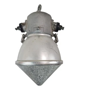 Vintage Westinghouse Industrial Pendant Light Holophane Glass Shade USA Street - Picture 1 of 23