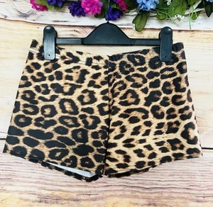 Pantaloncini da pole dance Leopard Mid Rise taglia L nuovi senza etichetta - Foto 1 di 6