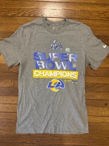 Nike LA Rams Gray Superbowl Champions T Shirt Mens Size S - Picture 1 of 4