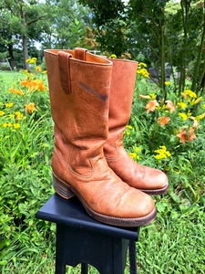 Vintage Campus Cowboystiefel braun Leder Herren Größe 9,5 D Stil 87433 1970er - 80 - Bild 1 von 21