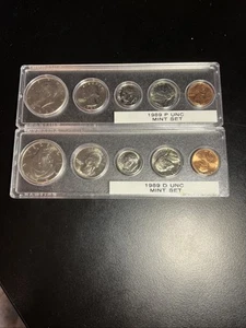 1989 P & D Uncirculated Mint Sets - Picture 1 of 6