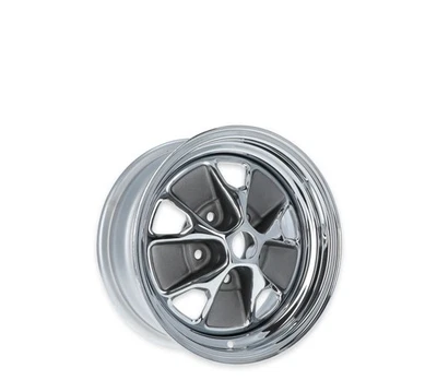 Scott Drake C5ZZ-1007-DR 65 Styled Steel Wheel 14x6 3.47 bs Chrome/Charcoal - Image 1 of 4