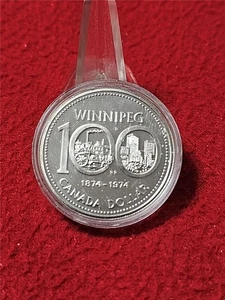 1974 Canada WINNIPEG Specimen SILVER Dollar KM-88a 0.375 ASW              #T5729 - Picture 1 of 2