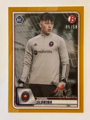 2020 Bowman MLS Gabriel SLONINA GOLD RC ROOKIE  5/50 - Image 1 of 3