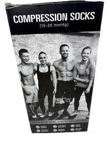 Charmking 2er Pack Kompressions Sport Socken Nude Unisex Erwachsene Größe L/XL - Bild 1 von 7