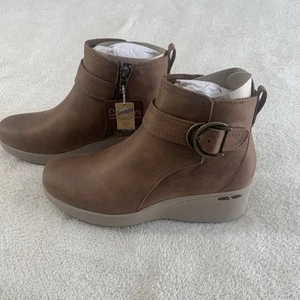 Skechers Women's Pier-lite-Forever Chic Ankle Boot 9 Chocolate - Picture 1 of 15
