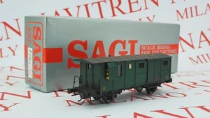 SAGI - H0 1/87- BAGAGLIAIO PER TRENI MERCI Dm 99 VERDE VAGONE FS- EP.II - OTTONE - Picture 1 of 3