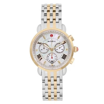 Reloj Michele Sport Sail 38MM Diamante MOP Dos Tonos MWW01C000142 Foto 1 de 4