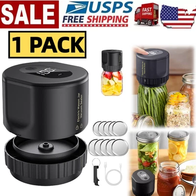 NEW Mason Genie Vacuum Sealer 80kPa Mason Jar Vacuum Sealer BLACK - Image 1 of 4