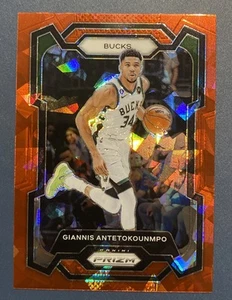 NBA 23-24 Prizm Giannis Antetokounmpo Red Cracked Ice Card. - Picture 1 of 2