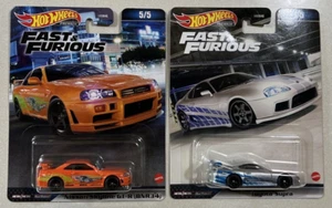 NEW 2023 Hot Wheels Fast & Furious Nissan Skyline R34 & Toyota Supra LOT 2 - Picture 1 of 2
