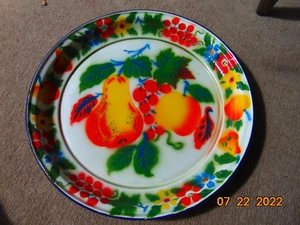 Altro Rossini Creazione Mela/Pere/Ciliegie Vassoio Smaltato Casale Vintage  - Foto 1 di 6