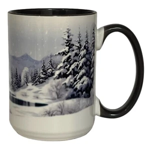 11oz/15oz Ceramic Coffee-Tea Mug/Cup "Mountains" Lake-Christmas-Snow-Trees~Gift - Picture 1 of 2