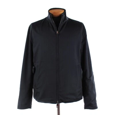 Kired Kiton NWT Kitr Cashmere Reversible Jacket Size 54 (XL US) In Blue & Black - Image 1 of 4