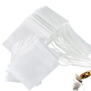 100/200/400X Vlies Leere Teebeutel String Heat Seal Filterpapier Herb Lose Teebe - Bild 1 von 8