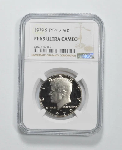 1979-S Type 2 TWO PF69 Kennedy Half Dollar NGC Graded PF 69 UCam *0409 Cover