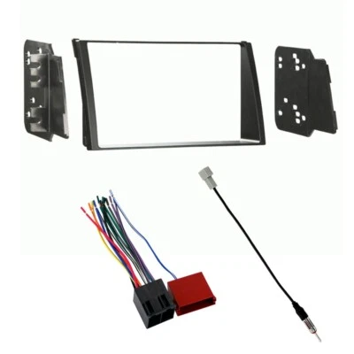 95-7337B Kit de tablero de instalación de radio DIN doble estéreo para automóvil y cables para Kia Soul Foto 1 de 4