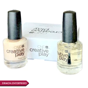 CND SHELLAC CREATIVE PLAY TOP COAT AND BASE COAT - COMBO - Picture 1 of 5