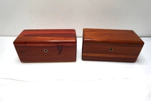 VINTAGE LANE CEDAR CHEST SALESMAN SAMPLE JEWELRY BOX LOT OF 2 OHIO BROWN BROS - Picture 1 of 8