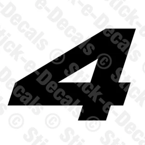 Number FOUR 4 Vinyl Die Cut Decal Sticker - RACING NUMBER Custom SA - Picture 1 of 2