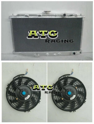 АЛЮМИНИЕВЫЙ РАДИАТОР + вентилятор для HONDA CIVIC CRX CX DX D15B2/D15B6 1,5 л 1988-1991 89 90 - Изображение 1 из 4