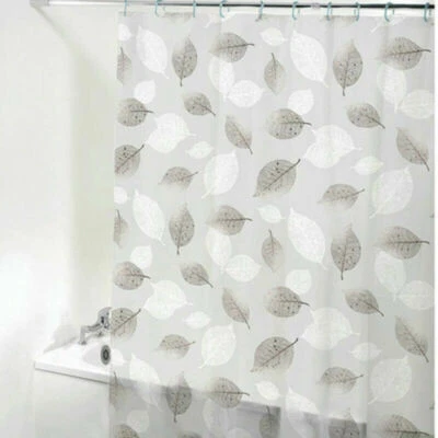 Floral Printed Shower Curtain Bathroom Waterproof Translucent with 12 Hooks - Image 1 of 4