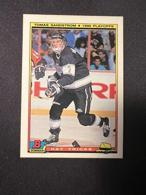 1990-91 Bowman Hat Tricks Tomas Sandstrom #21 - Image 1 of 2