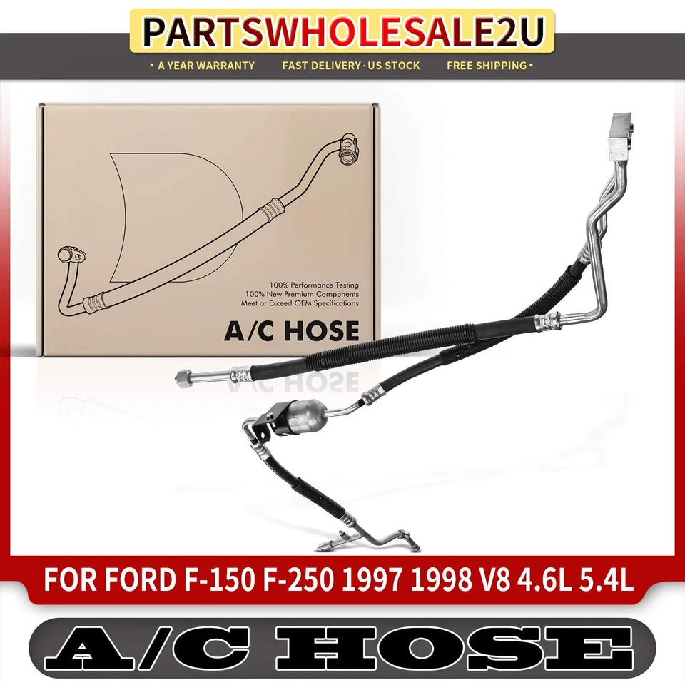 Conjunto de manguera de aire acondicionado de succión y descarga para Ford F-150 F-250 1997 1998 4,6 L 5,4 L Foto 1 de 4