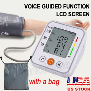Arm High Blood Pressure Monitor Digital BP Cuff LCD Pulse Meter Voice Machine - Picture 1 of 13