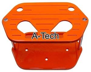 Aluminum Hold Down Bracket Tray Billet For 34/78 Optima Battery Orange - Picture 1 of 2