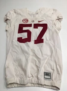 Game Worn Used 2016 Alabama Crimson Tide Bama Football Jersey Nike Size 44 #57 - Picture 1 of 4