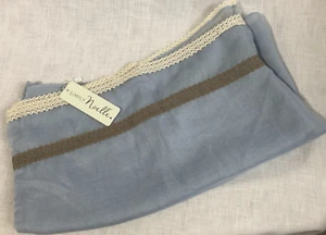 "Sciarpa infinita blu Simply Noelle con finiture in pizzo misto cotone nuova con etichette 32"" x 16" - Foto 1 di 4