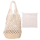  Bucket Straw Bag Vintage Handbags for Women Trendy Tote Summer Beach
