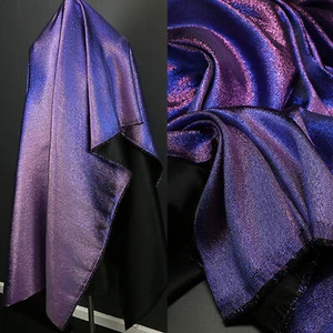 Sparkling Brocade Fabric Iridescent Rainbow Coloured Fabric for Costumes - Picture 1 of 13