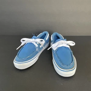 Vans Zapato Del Barco Men 4 - Women 5.5 Boat Shoe Blue Slip On - Picture 1 of 10