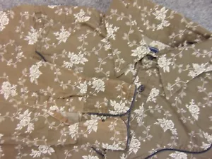 Earl Jean Shirt Mens Med Brown Floral Western - Picture 1 of 8