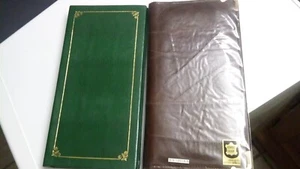 2 X Foto-Einsteckalben je 100 Foto`s Grün und Braun echtes Leder - Bild 1 von 4